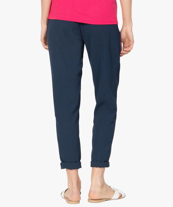 Pantalon de grossesse coupe tailleur à taille élastiquée vue3 - GEMO (MATER) - GEMO