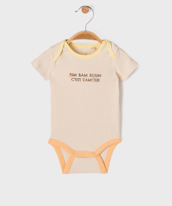 Body manches courtes en maille côtelée bébé - Gémo X Maëva vue2 - GEMO(BB COUCHE) - GEMO