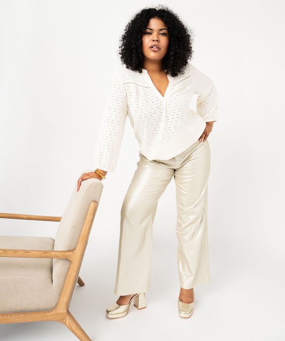 Jean enduit métallisé femme grande taille vue2 - GEMO (G TAILLE) - GEMO