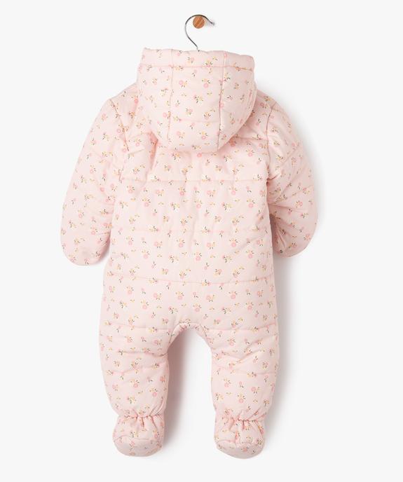Combinaison pilote bébé fille avec double zip vue4 - GEMO(BB COUCHE) - GEMO