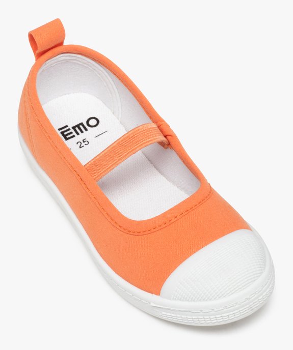 Ballerines fille en toile unie et bout renforcé vue5 - GEMO (ENFANT) - GEMO
