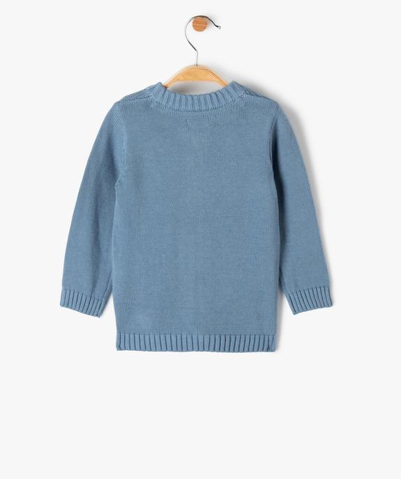 Gilet bébé garçon zippé en maille fantaisie vue4 - GEMO(BEBE DEBT) - GEMO