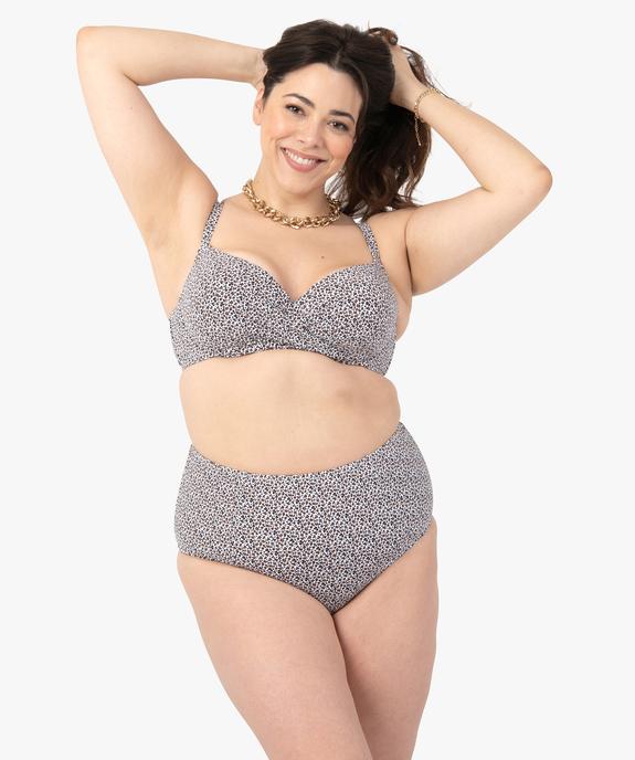 Haut de maillot de bain femme grande taille emboitant vue3 - GEMO (PLAGE) - GEMO