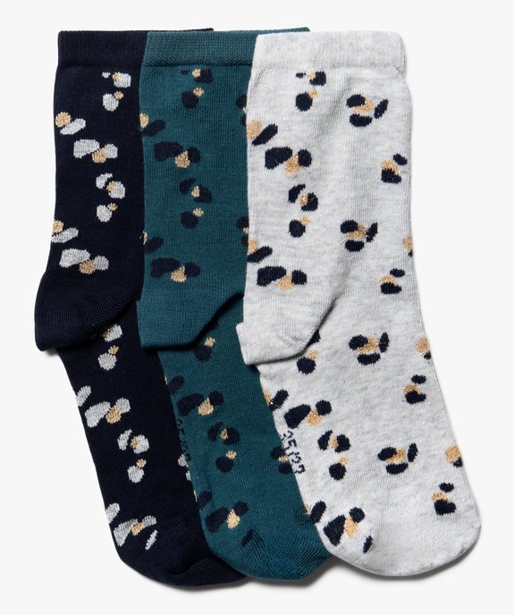 Chaussettes tige haute à motifs pailletés femme (lot de 3) vue1 - GEMO(HOMWR FEM) - GEMO