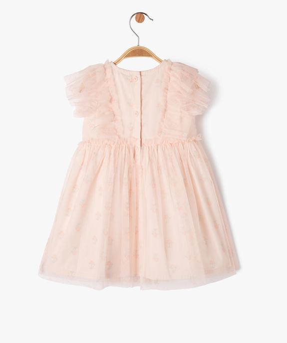 Robe de cérémonie en tulle bébé fille vue4 - GEMO(BEBE DEBT) - GEMO