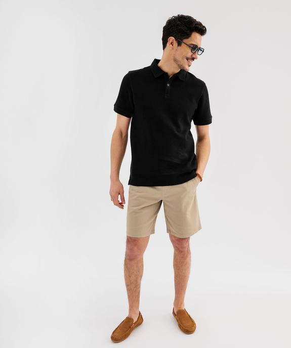 Bermuda en coton extensible à taille élastiquée homme vue4 - GEMO (HOMME) - GEMO