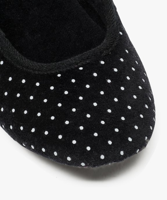 Chaussons femme ballerines souples en velours ras vue6 - GEMO(HOMWR FEM) - GEMO