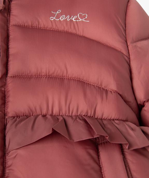 Blouson bébé fille à capuche avec motifs fleuris vue3 - GEMO(BEBE DEBT) - GEMO