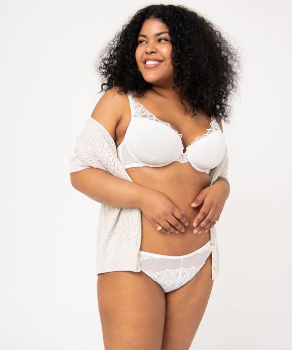 Tanga en dentelle femme grande taille vue3 - GEMO(HOMWR FEM) - GEMO