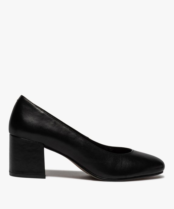 Escarpins femme à talon carré en cuir uni – Pierre Cardin vue1 - PIERRE CARDIN D - GEMO