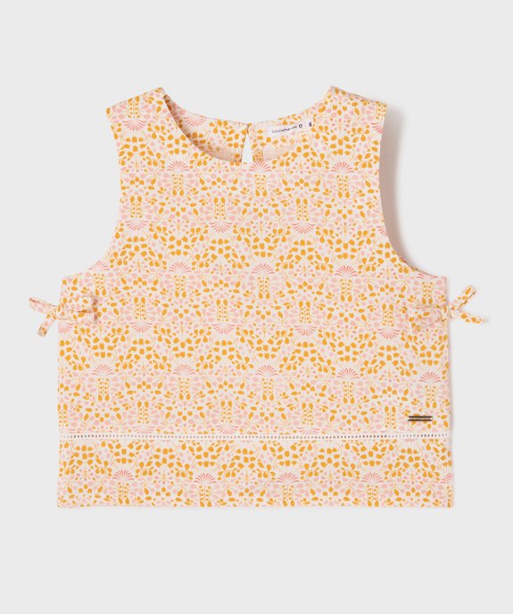 Chemise sans manches à motifs fleuris fille - LuluCastagnette vue2 - LULU CASTAGNETTE GEMO FOR GOOD - GEMO