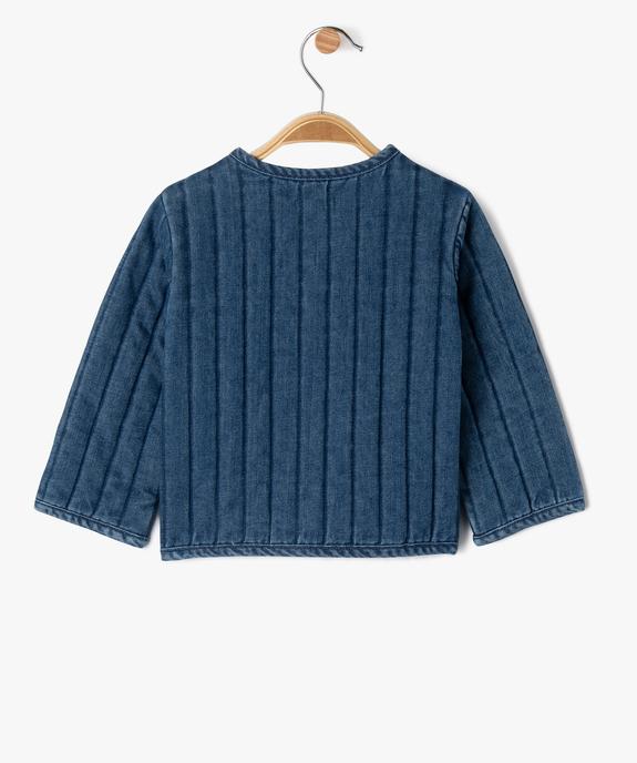 Veste matelassée en denim bébé fille - LuluCastagnette vue5 - LULUCASTAGNETTE - GEMO