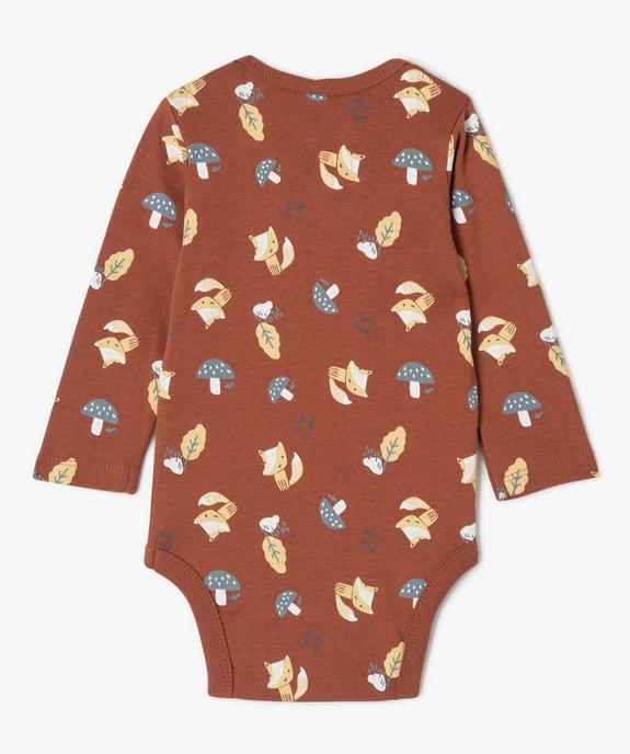 Body manches longues imprimé à col US bébé (lot de 3) vue5 - GEMO 4G BEBE - GEMO