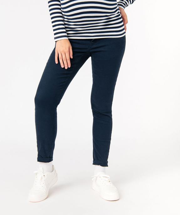 Jean de grossesse coupe Slim avec bandeau haut vue1 - GEMO(FEMME PAP) - GEMO