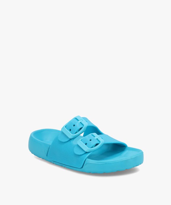 Mules de piscine fille unies à brides ajustables vue2 - GEMO (ENFANT) - GEMO