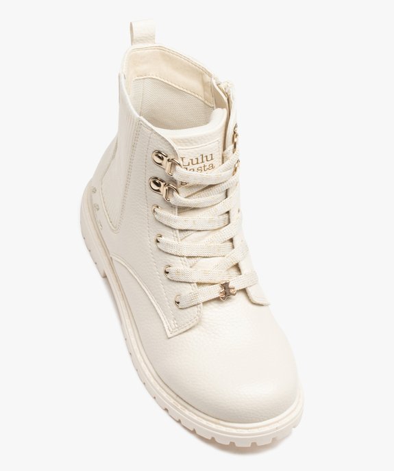 Boots à lacets et semelle crantée fille - LuluCastagnette du 31 au 36 vue5 - LULU CASTAGNETT - GEMO