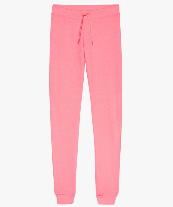 Pantalon de sport fille en jersey bouclette uni vue1 - GEMO (JUNIOR) - GEMO