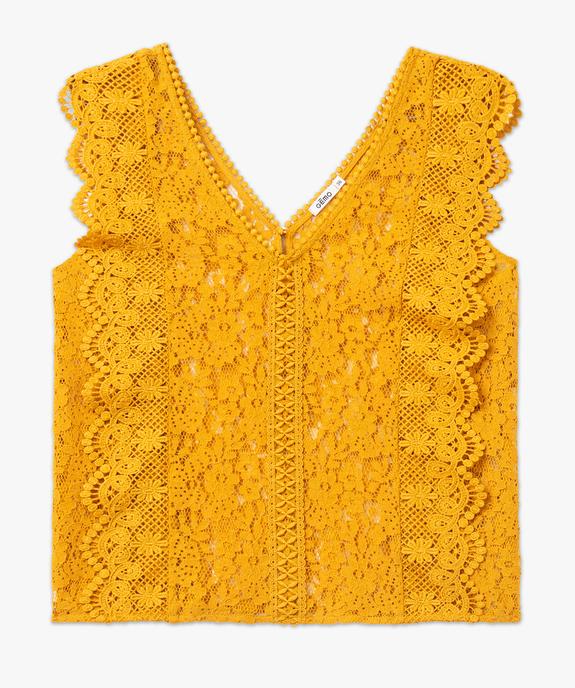 Blouse sans manches encolure V en dentelle et crochet femme vue4 - GEMO(FEMME PAP) - GEMO