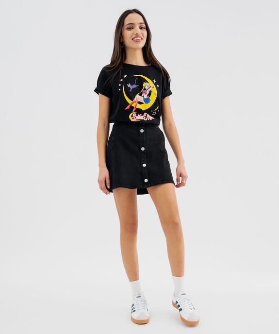 Tee-shirt manches courtes femme avec large motif - Sailor Moon vue4 - SAILOR MOON - GEMO