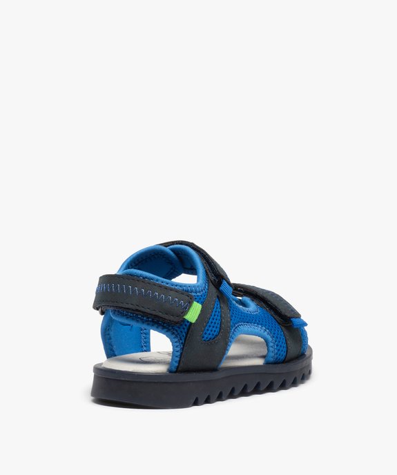 Sandales sport garçon à semelle crantée et brides scratch vue4 - GEMO 4G GARCON - GEMO