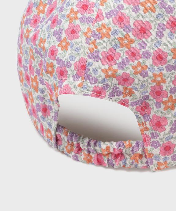 Casquette à motifs fleuris et message brodé bébé fille vue3 - GEMO 4G BEBE - GEMO