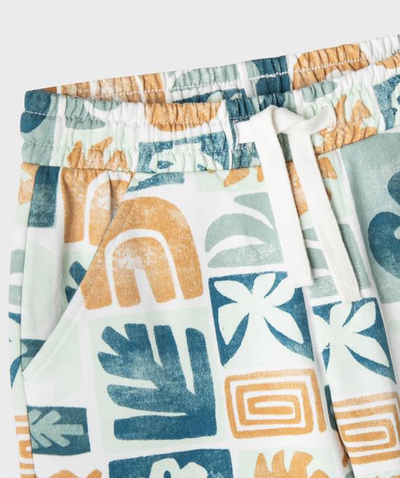 Bermuda en molleton bouclette imprimé garçon vue2 - GEMO 4G GARCON - GEMO