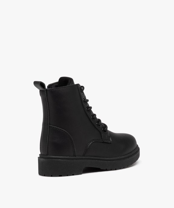 Boots à lacets et semelle crantée style rangers fille vue4 - GEMO (ENFANT) - GEMO