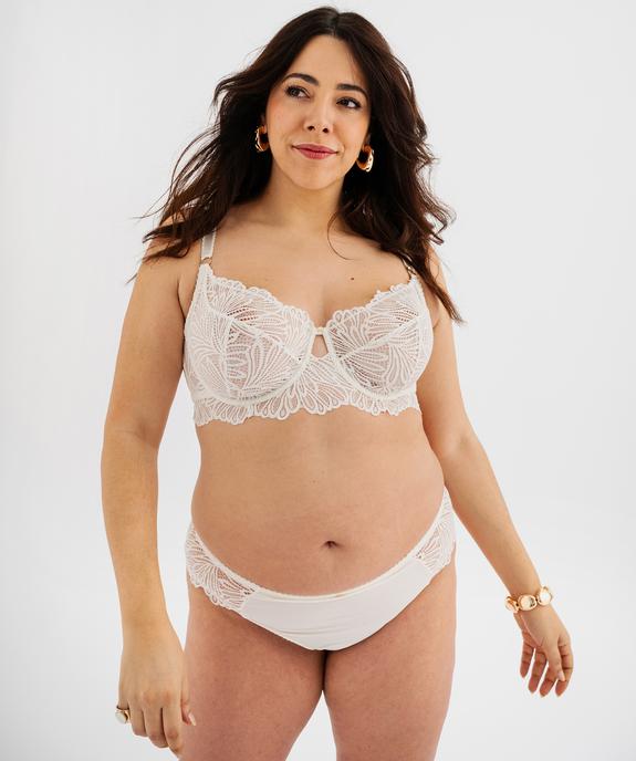 Soutien-gorge emboitant en dentelle femme grande taille vue3 - GEMO(HOMWR FEM) - GEMO