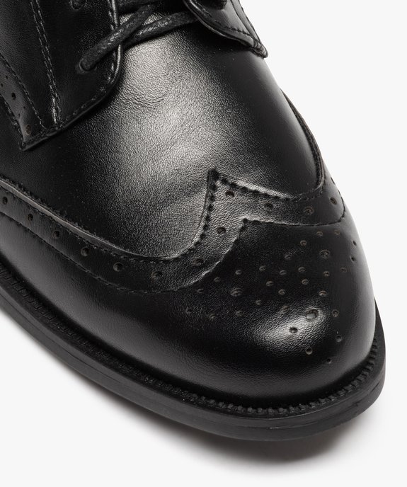 Derbies femme unis à talon plat et bout golf fleuri vue7 - VALENTINA BALDA - GEMO