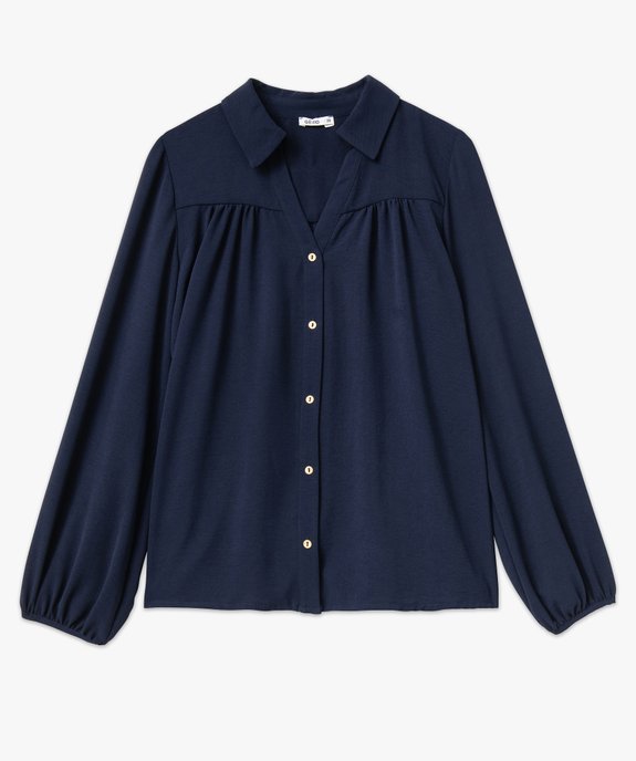 Chemise unie à manches longues femme vue4 - GEMO(FEMME PAP) - GEMO