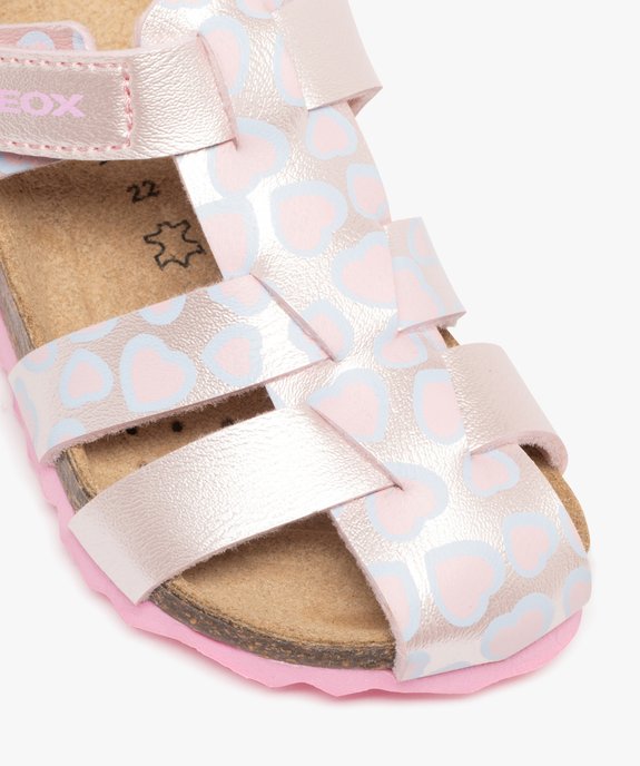 Sandales bébé fille à scratch multi-brides à motifs - Geox vue6 - GEOX - GEMO