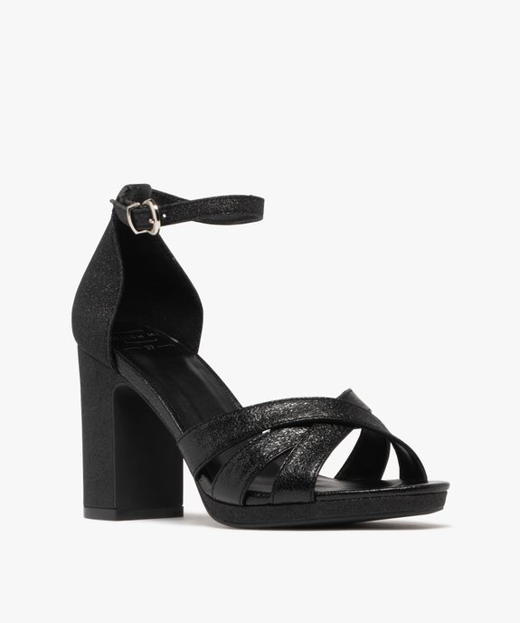 Sandales à talon haut brillantes femme vue2 - FOLLOW ME - GEMO