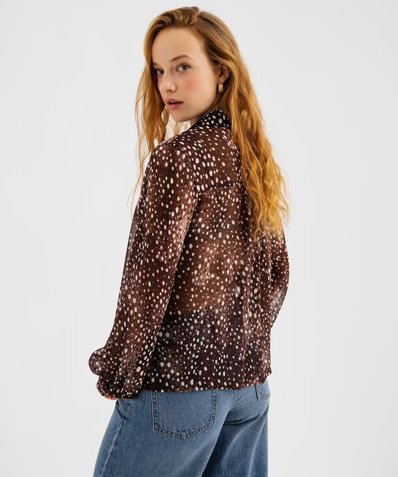Chemise col chemise imprimée femme vue3 - GEMO 4G FEMME - GEMO