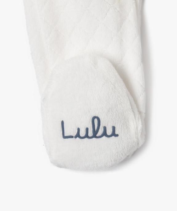 Pyjama en velours à col chemise bébé - LuluCastagnette vue3 - LULU CASTAGNETTE GEMO FOR GOOD - GEMO