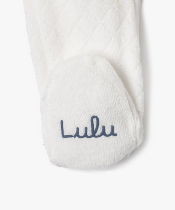 Pyjama en velours à col chemise bébé - LuluCastagnette vue3 - LULU G4G - GEMO