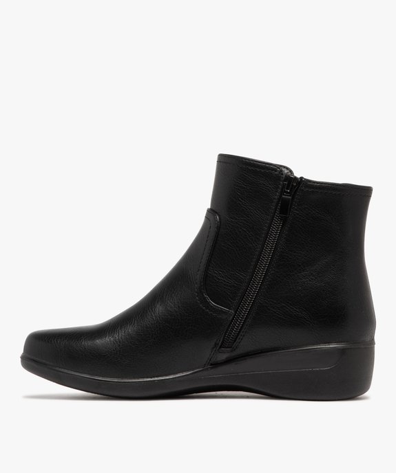Boots femme confort style Chelsea à zip et à semelle épaisse vue9 - G'FLEX - GEMO