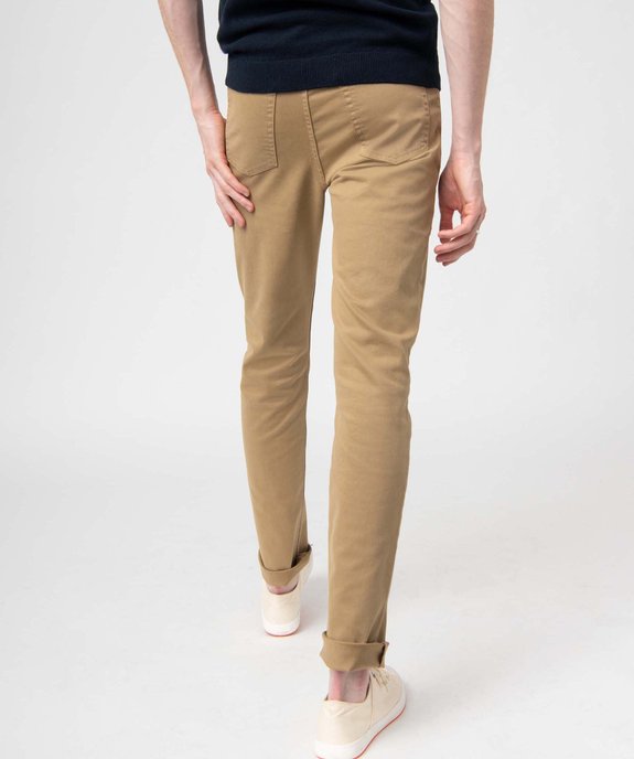 Pantalon homme coupe straight en toile vue3 - GEMO 4G HOMME - GEMO