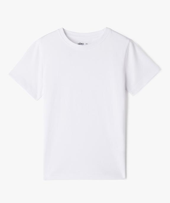 Tee-shirt à manches courtes en coton uni garçon vue1 - GEMO 4G GARCON - GEMO