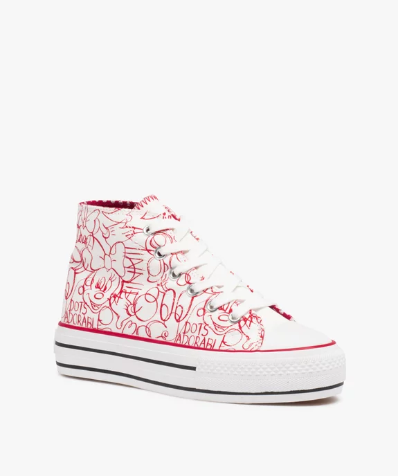 Baskets femme semi-montantes en toile – Minnie Mouse vue2 - MINNIE - GEMO