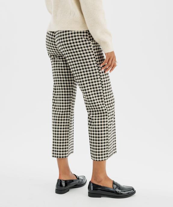 Pantalon à carreaux 7/8e femme - GEMO(FEMME PAP) Pantalon à carreaux 7/8e femme vue3 - GEMO(FEMME PAP) - GEMO