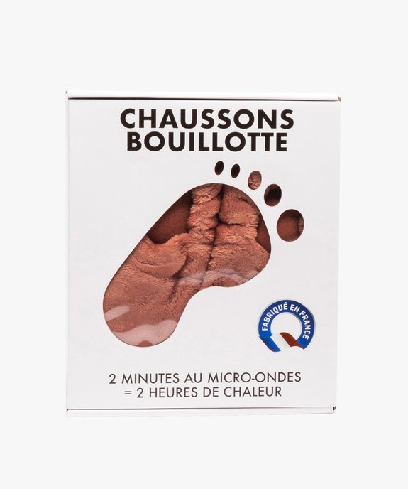 Chaussons bouillotte à chauffer au micro-ondes  vue1 - GEMO - GEMO