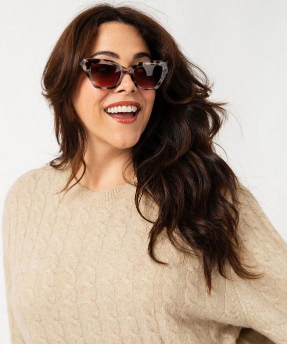 Pull torsadée en laine femme grande taille vue2 - GEMO (G TAILLE) - GEMO