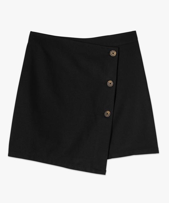 Jupe short femme effet portefeuille avec boutons  vue4 - GEMO(FEMME PAP) - GEMO
