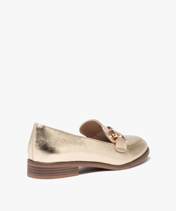 Mocassins femme unis effet métallisé avec bijou fantaisie vue5 - GEMO (CASUAL) - GEMO