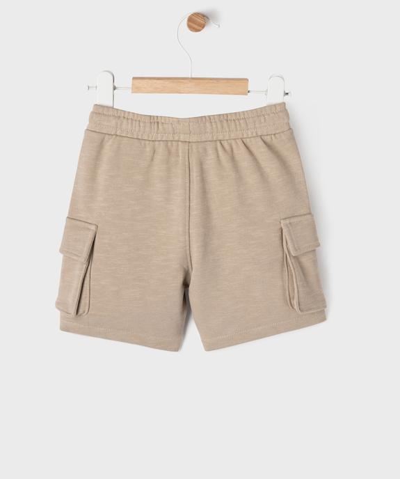 Short cargo en maille avec ceinture ajustable bébé garçon vue4 - GEMO(BEBE DEBT) - GEMO