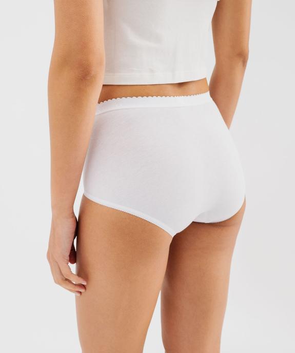 Culotte maxi en coton stretch et dentelle femme - Sloggi vue4 - SLOGGI - GEMO