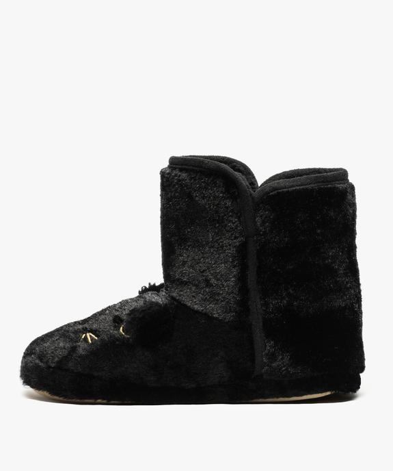 Chaussons montants   avec motif animal et oreilles  relief vue3 - GEMO(HOMWR FEM) - GEMO