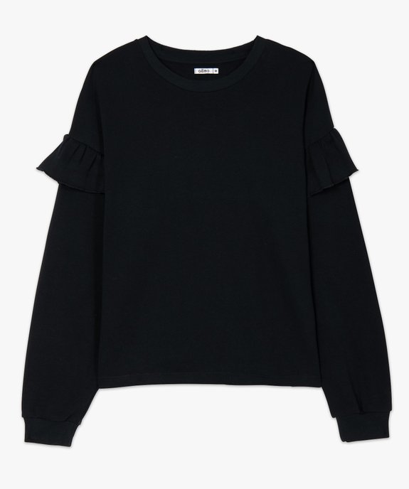 Sweat femme loose à manches volantées vue4 - GEMO(FEMME PAP) - GEMO
