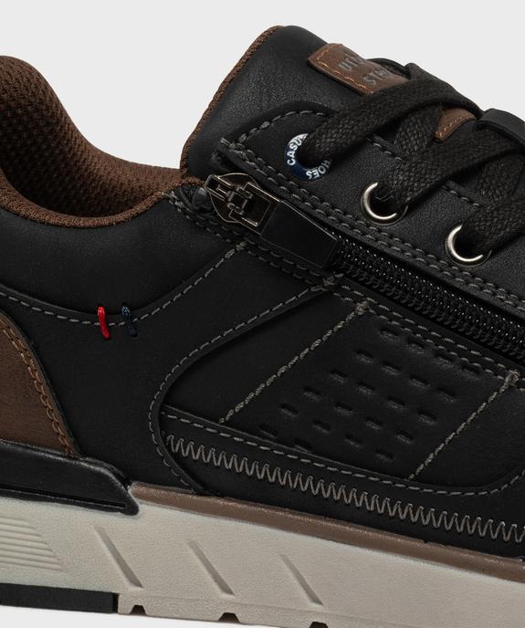 Baskets basses de ville à lacets et zip homme - Urban Steps vue6 - URBAN STEPS - GEMO
