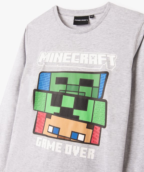 Pyjama garçon avec motif coloré - Minecraft vue2 - MINECRAFT - GEMO